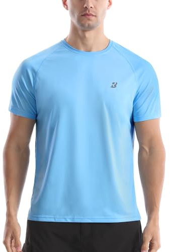 Roadbox Herren UV Schutz Rashguard Kurzarm Shirt, Atmungsaktives Schnelltrocknend Bade Shirt für Surfen Kajak Schwimmen
