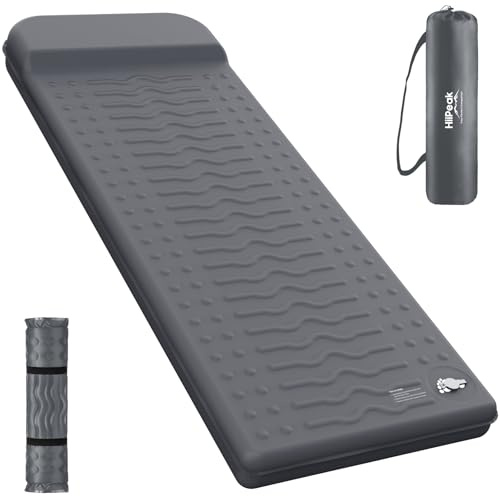 HiiPeak Isomatte R-Wert 9,5 – Extra Thermal Camping Matratze mit Kissen, Isolierte Luftmatratze aus Schaumstoff für Winter & Sommer, Bequeme Schlafmatte für Camping, Outdoor, Wandern & Zelt