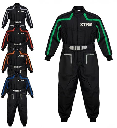 3GO Kinder Motocross Motorrad Race Kart Anzug Overall Neue Motorradbekleidung Kind für Quad MX Off Road Trials Go Karting ATV MTB BMX Enduro Dirt Bike Einteiler Anzug