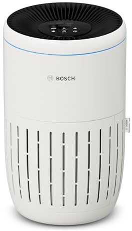 Bosch Air 2000 Luftreiniger - Für Räume bis zu 37,5 m² - Entfernt effizient Schadstoffe - Mit 3-in-1 Luftfilter, Smart Sensor, Automatikmodus, Ruhemodus (< 25 dB(A)) - CADR: 180 m³/h