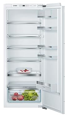 Bosch KIR51AFF0 Serie 6 Einbau-Kühlschrank, 140 x 56 cm Nische, 247 L, Flachscharnier, Made in Germany, VitaFresh plus 2x längere Frische, LED-Beleuchtung gleichmäßige Ausleuchtung