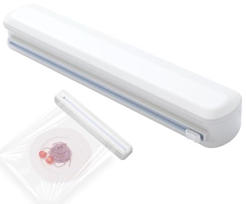 Frischhaltefolienspender mit Schneider,Frischhaltefolie Abroller,Abroller und Spender für Alufolie Und Frischhaltefolie,auch für Zinnfolie, Backpapier(M)