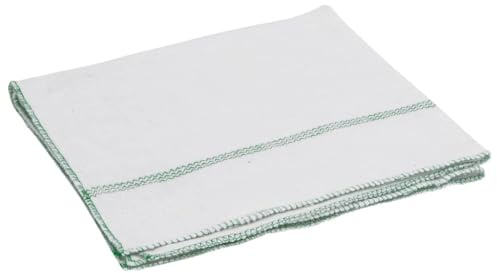 vidaXL Reinigungstücher 10 STK. Weiß mit Grünen Gestreift 50x60 cm
