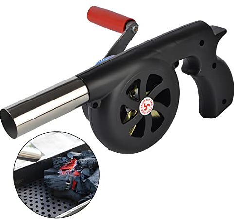 Wailicop Ventilador Barbecue Handgekurbeltes Verbrennungsgebläse, Manuel Ventilateur für Grill, Outdoor Cooking BBQ Fan Luftgebläse, Handkurbelgebläse, Barbecue Feuerbalg für Picknick Camping