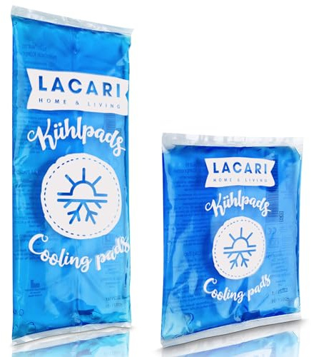 Kühlpads | 2x Kühlpack TÜV Geprüft & Made in Germany | Lacari Kalt Warm Kompresse | Kühlkissen & Coolpack in 2 Größen | Kühlkompresse für Erste Hilfe | Kühlpad und Kühlakku Gel | Kühlpads Gel
