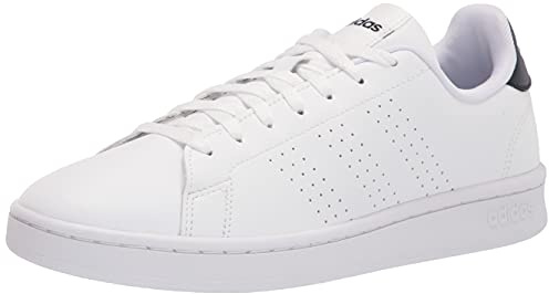 adidas Men's Advantage Racquetball Shoe, White/Cloud White/Ink, 9.5