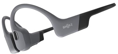 SHOKZ OpenSwim Pro Knochenschall Sport-Kopfhörer, kabellose Open-Ear-Ohrhörer, Bluetooth 5.4, IP68 wasserdicht, 32GB-MP3-Speicher, Mikros mit Geräuschunterdrückung, 9Std Wiedergabe, Schwimmen-Grau