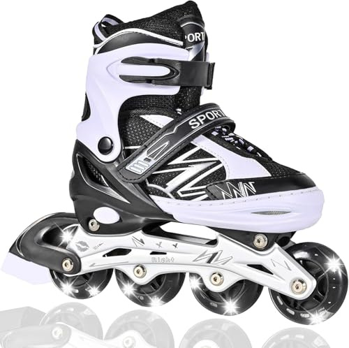 DUZSKJ Verstellbare Kinder Inliner Inline Skates für Jungen und Mädchen