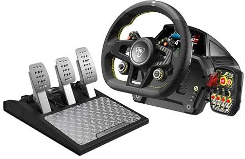 Turtle Beach VelocityOne Race Lenkrad & Pedalsystem mit Force Feedback, Magnetische Schaltwippen & Hall-Effekt-Sensoren für Xbox Series X|S, Xbox One, Windows 10 & 11 [Offiziell lizenziert für Xbox]