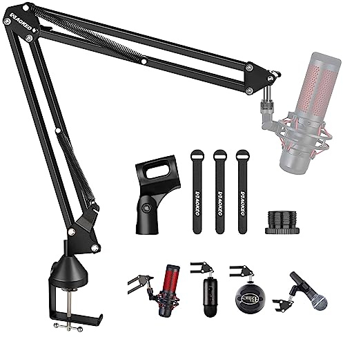 Aokeo AK-35 Microphone Stand Arm for Blue Yeti, Blue Snowball, HyperX QuadCast, SoloCast, Elgato Wave, Broadcast, Studio Program Recording