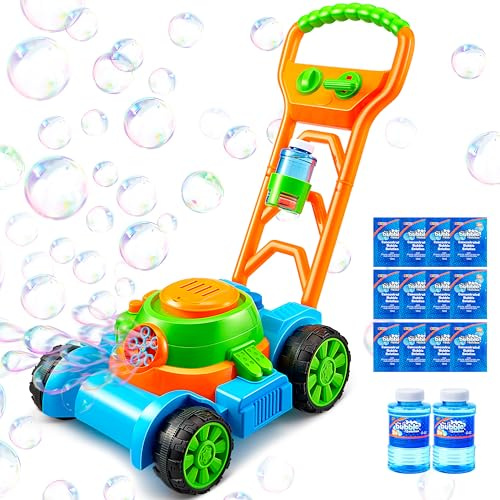 Sloosh Seifenblasenmaschine Kleinkinderspielzeug, Sommer Outdoor Spielzeug Spiele, Seifenblasenmaschine für Kleinkinder Vorschulkind Jungen Mädchen Geburtstag Weihnachten Xmas Geschenke (Blau)