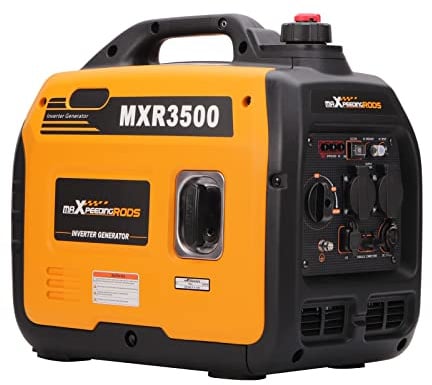 maXpeedingrods Inverter Stromerzeuger 3300W Stromgenerator Benzin Superleise 4 Takt mit USB und 230V Steckdosen Leicht als Notstromaggregat Backup Stromausfälle für Camping Wohnwagen Garage Baustelle