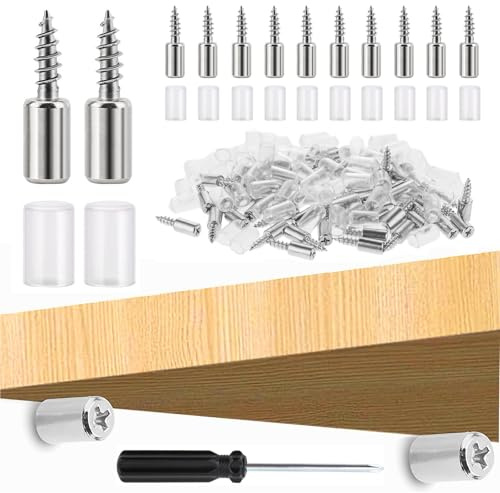 40 Stück Regalbodenträger, Einlegeboden Halter, Einlegeboden Halter mit Gummischutz, Selbstschneidende Fachbodenträger Halter für Möbel Schränke, Kleiderschränke, Bücherregale, Weinkühler