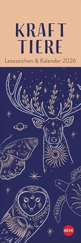 Krafttiere Lesezeichen & Kalender 2026: Der spirituelle Begleiter im Alltag als perfekte kleine Aufmerksamkeit für alle Momente, in denen Sie ... 6 x 18 cm (Lesezeichen & Kalender Heye)