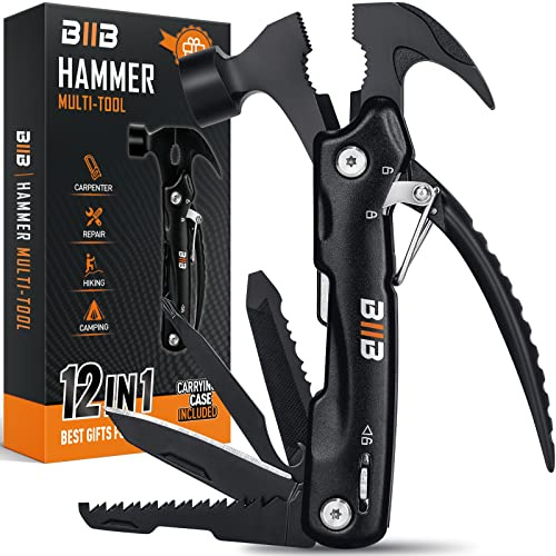 BIIB Geschenke für Männer, 12 in 1 Multitool Gadgets für Papa Geschenk, Geburtstagsgeschenk für Männer, Männergeschenke Multifunktionswerkzeug, Camping Zubehör