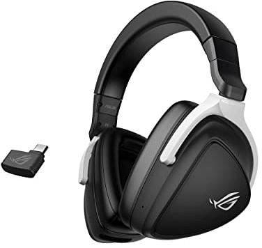ASUS ROG Delta S Wireless Gaming Headset (drahtlose USB-C 2,4 GHz- und Bluetooth-Verbindungen, 25 Std. Akkulaufzeit, AI Noise-Cancelation, kompatibel mit PCs, Mac, PlayStation 5, Nintendo Switch)