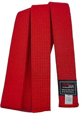 MingQian Taekwondo-Gürtel, Karate, Judo, Aikido-Kampfsport-Zubehör, Farbgrad: Weiß, Gelb, Grün, Blau, Rot, Schwarz, Taillenbreite 4 cm, Länge 200-320 cm (280 cm, Rot)