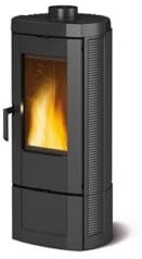 La Nordica Kaminofen Candy 4.0 - Gusseisen, Schwarz, Holz, 6,2 kW, 177 m³, 85,1% Effizienz, 89 x 40 x 40 cm