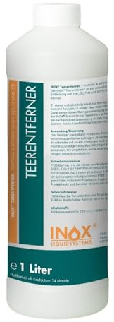 INOX® Auto Teerentferner 1Liter - Teerreiniger für Innenraum und Außen - Klebstoffentferner Baumharzentferner - Industriereiniger schonend zu Autolack und Chrom