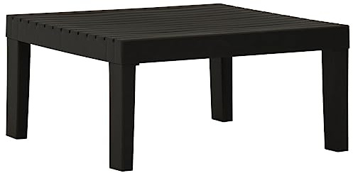 vidaXL Lounge-Gartentisch Kunststoff Grau