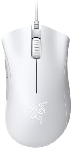 Razer DeathAdder Essential (2021) - Kabelgebundene Gaming-Maus mit Optischem Sensor mit 6400 DPI (5 programmierbare Tasten, Ergonomischer Formfaktor, 10 Millionen Klicks Lebensdauer) Weiß