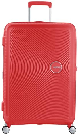 American Tourister Soundbox - Spinner L Erweiterbar Koffer, 77 cm, 97/110 L, Coral Red
