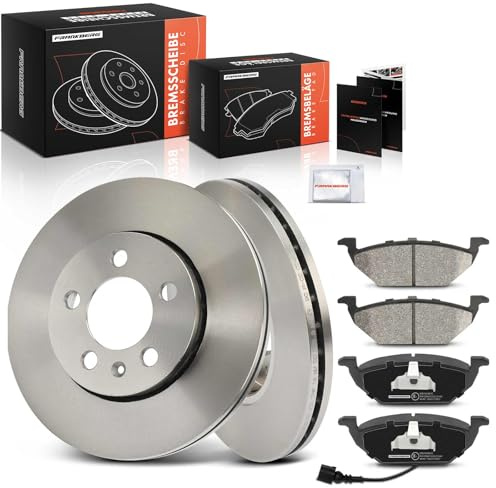 Frankberg Bremsensatz inkl. 2x Bremsscheiben + 4x Bremsbeläge Vorne Kompatibel mit Golf IV 1J1 Fabia II 542 Polo 9A 9N Fabia II Combi 545 Replace# 5Z0615301B