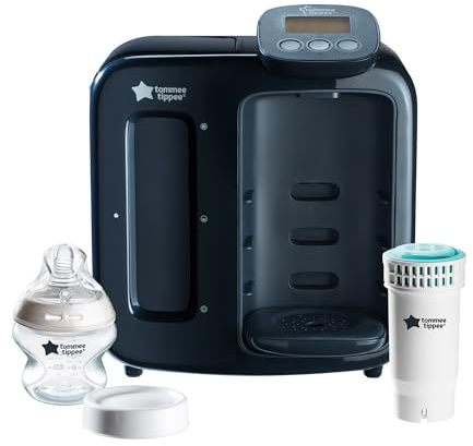 Tommee Tippee Perfect Prep Gerät, Instant-Babyflaschen-Zubereiter mit antibakteriellem Filter, frische Säuglingsnahrung in 2 Minuten, Schwarzblau