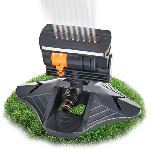 XTDMJ 16 Düsen Rasensprenger zur Gartenbewässerung, 4 Modi Automatisches Schwingen Viereckregner zur Bewässerung, Sprinkler für Rasen und Flächen, Bewässerungssystem, Regner für Garten