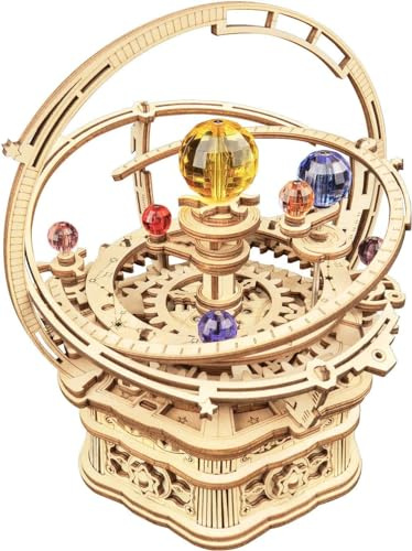 ROKR 3D Puzzle Holz Starry Night Musikbox,Holzpuzzle Erwachsene Mechanisch Modellbausatz,DIY-Geschenke für Kinder.