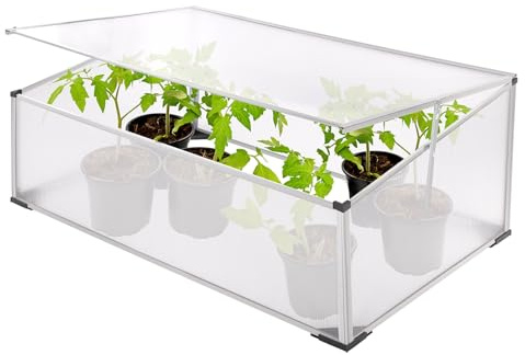 DEMA Alu Frühbeet Gewächshaus Gartenhaus Treibhaus Tomatenhaus Pflanzbeet mit Aluprofil
