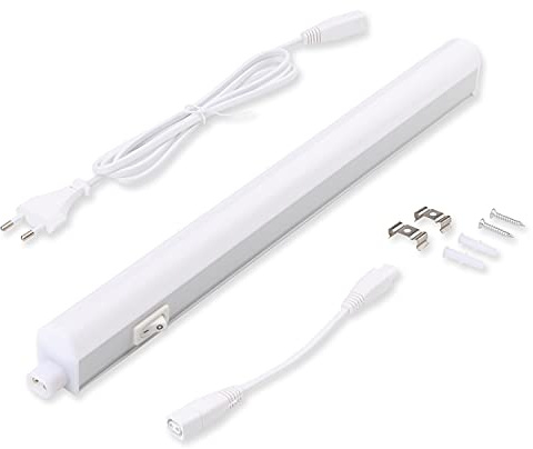 da LIGHT Led Unterbauleuchte Küche 5W 31,5cm 450lm 4000k Neutralweiß Unterbau Lichtleiste Küchenlampe Schrankbeleuchtung Superhell Weiß für Küche Schrank Erweiterbar durch Stecksystem