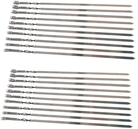 rukauf 20 Schaschlikspiesse Edelstahl (50cm)