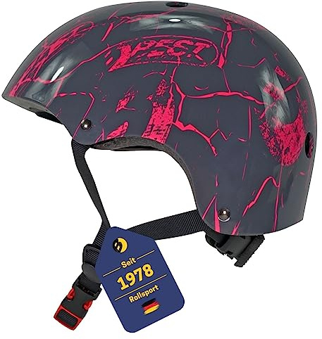 Best Sporting Skaterhelm I hochwertiger Fahrradhelm I Stabiler & stylischer Helm für Kinder, Jugendliche und Erwachsene I stufenlos größenverstellbarer Skatehelm in blau oder pink