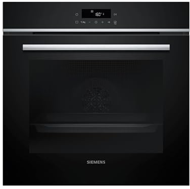 Siemens iQ300 Einbau-Backofen 60 x 60 cm Edelstahl HB572ABS4 | activeClean®, Kindersicherung, 71 l Nutzinhalt, Schnellaufheizung, LED-Touchbedienung, Pyrolytisch+Hydrolytisch
