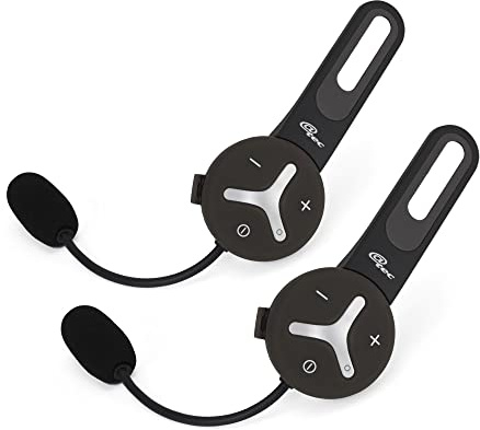 @tec BuddyChat Duo, Headset Intercom, 2er-Set, Bluetooth 3.0 Gegensprechanlage, Reichweite bis 1 km, DSP-Geräuschunterdrückung, Wasser- und staubgeschützt