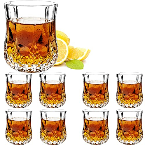 JAIEF 60 ml Schnapsgläser, bleifreies Glas, klares Schnapsglas mit schwerem Boden (8 Stück)