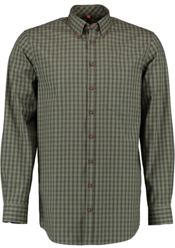 TOM COLLINS Herren Hemd Langarm Jagdhemd mit Button-Down-Kragen Regau