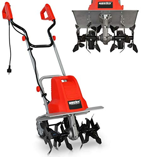 HECHT Elektro Bodenhacke für effektive Bodenbearbeitung – 1500 Watt – 24 Messer – elektrische Gartenfräse – Gartenhacke – Kultivator – zum umgraben und lockern vom Boden für perfekte Pflanzen (Rot)