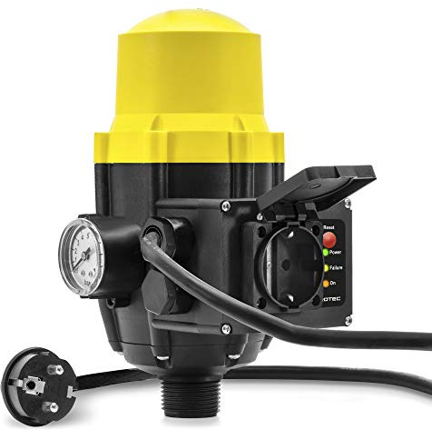 TROTEC Elektronischer Druckschalter TDP DSP mit Trockenlaufschutz – Automatische Pumpensteuerung für Hauswasserwerk & Gartenpumpe – konstanten Wasserdruck bis 10 bar – inkl. Kabel & Stecker