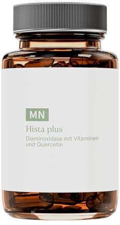 Hista Plus Kapseln mit DAO | Schnelle Hilfe bei Histaminintoleranz | Tabletten mit Quercetin & Vitamin C, B6 und Kupfer | Apothekenqualität | 60 DAO Kapseln