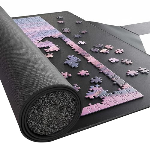Puzzlup Puzzlematte bis 3000 Teile - 95 x 150 cm - Premium Puzzle Rolle für 500, 1000, 1500, 2000 und 3000 Teile - In Sekunden zusammenrollen - Puzzle Matte Rolle mit Öko-Verpackung