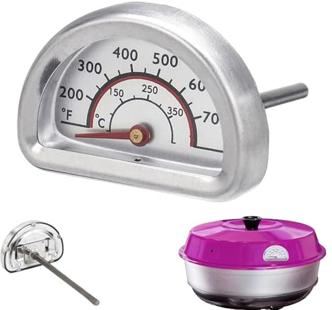 Omnia Thermometer,Omnia Zubehör,Ofenthermometer 0-400°C Für Omnia Backofen | Messbereich 0-400°C & Präzise Skala,Mit Fühler Für Innenmessung,Ideal Für Küche & Backofen