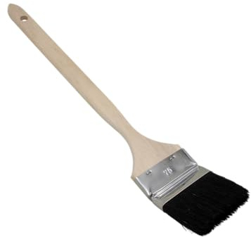 Handelskönig Profi-Heizkörperpinsel 75 mm Eckpinsel Fassadenpinsel Pinsel Langer Stiel (35 cm)