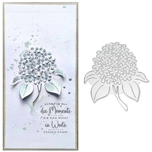 LunarCharm Hortensienmuster Stanzform für Scrapbooking, Hintergründe, Rahmen, Neue Stanzformen, DIY-Album, Kartenherstellung, Dekor, Papierhandwerk, Party-Dekorationen