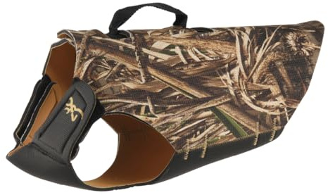 Browning Camo Neopren-Hundewesten, verstellbare Jagd-Hundeweste mit Flexibler Brustplatte, Realtree MAX-5 (5 mm), Größe S