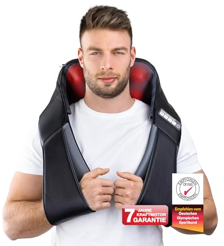DONNERBERG® Klopfy Rückenmassagegerät - Klopfmassage & Shiatsu, TÜV Geprüft | Nackenmassagegerät mit Wärme - für Nacken, Schultern, Rücken & Waden, Muskelentspannung & Entspannung - Geschenk für Männer