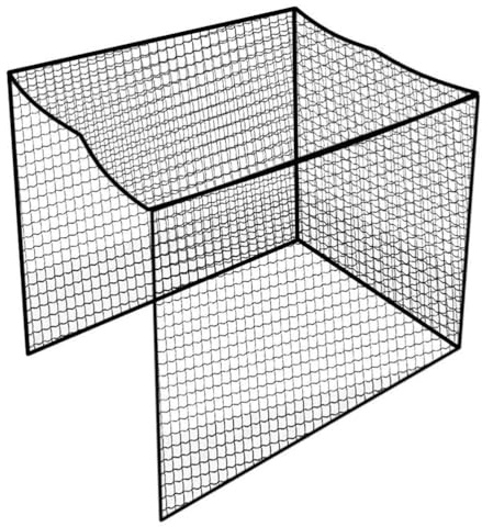 Aoneky GolfKäfignetz 3Mx3Mx3M, quadratisches Gitter 2,5x2,5 cm, Seil 3mm - Übungskäfig für Golf, Baseball, Kickball, Hockey Outdoor Indoor Garten (OHNE Rahmen)