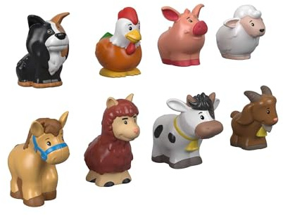 Fisher-Price GFL21 - Little People Bauernhof-Set, 8 süße Tierfiguren für den Bauernhof, Spielzeug Geschenk für Kinder ab 1 Jahr
