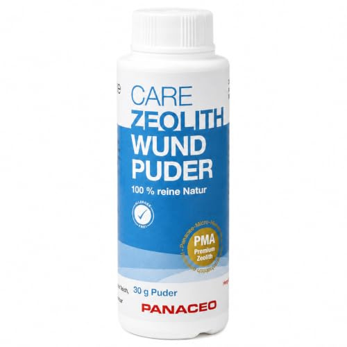 PANACEO Care Zeolith Wundpuder, 30 g Pulver | 100 % PMA Zeolith, nimmt Wundsekrete auf, hält Wundbereiche trocken und unterstützt die natürliche Wundheilung